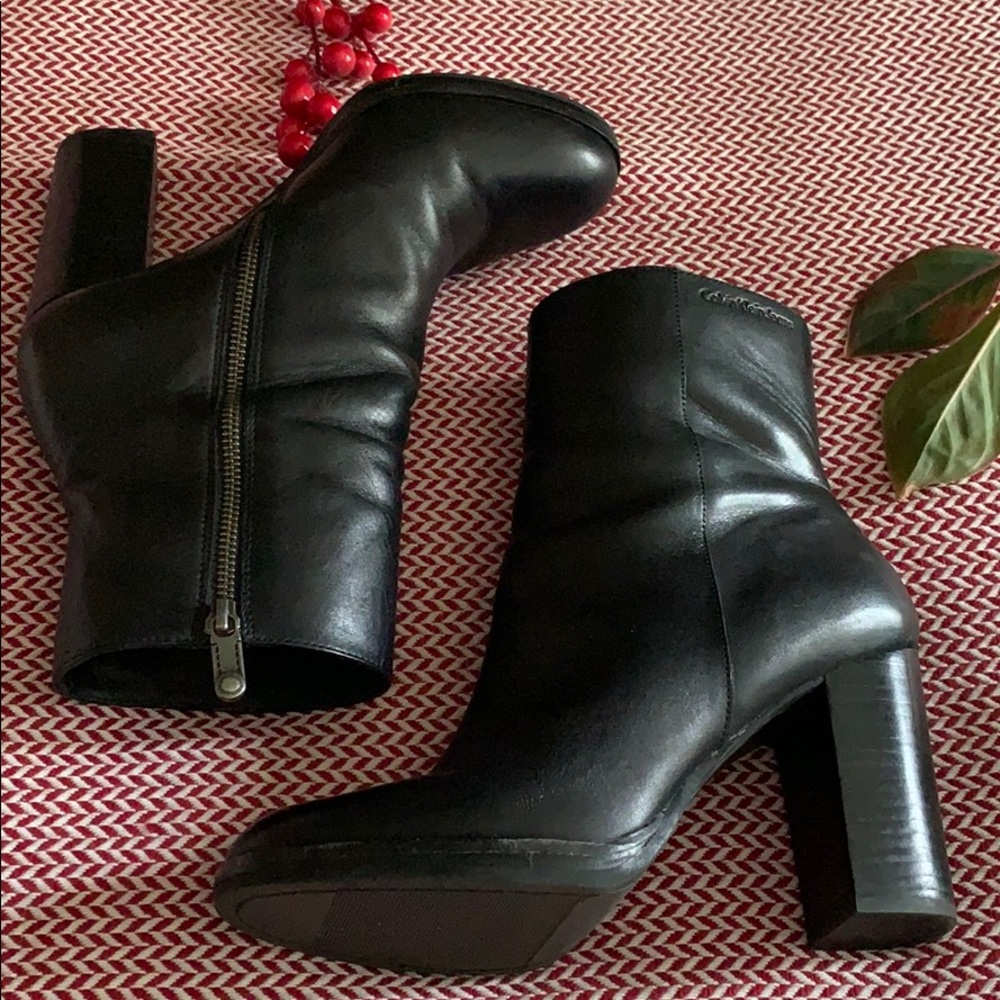 Calvin Klein Jeans Black Leather Boot